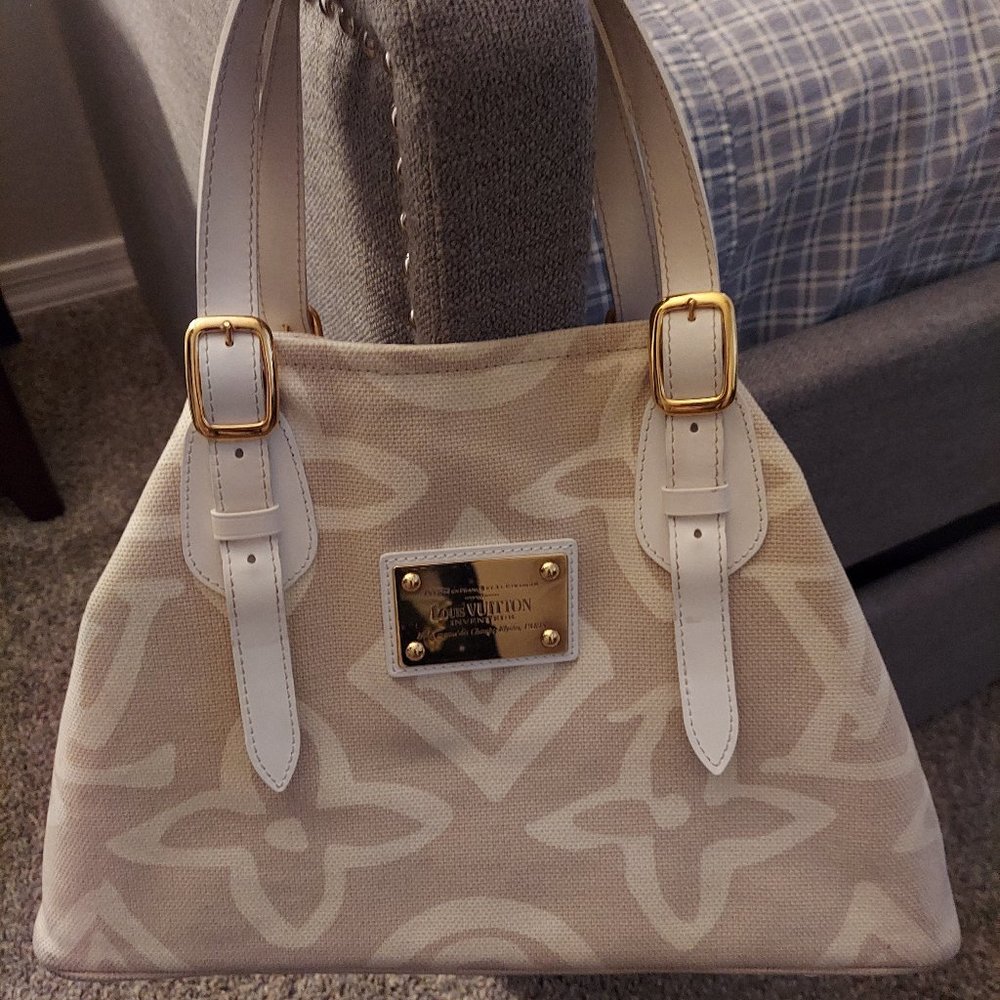 Louis Vuitton Neutral LV Monogram Canvas Bag